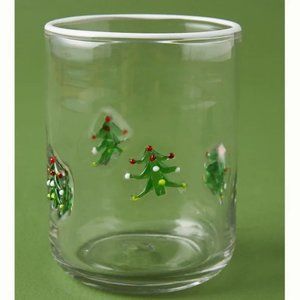Anthropologie Christmas Tree Juice Glass
